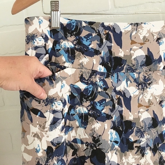 Swing Control Skort Skirt Golf Tennis Pockets Abstract Floral leaves print Sz 12 - Picture 2 of 9